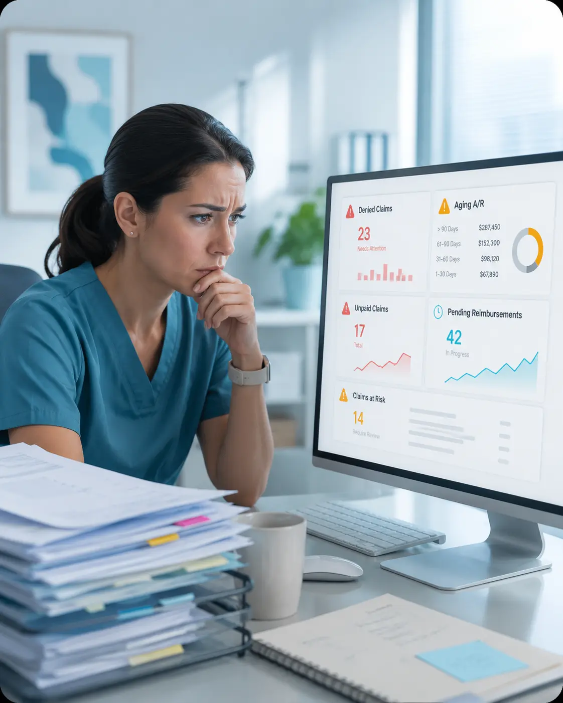 Healthcare practice experiencing medical billing and revenue cycle challenges